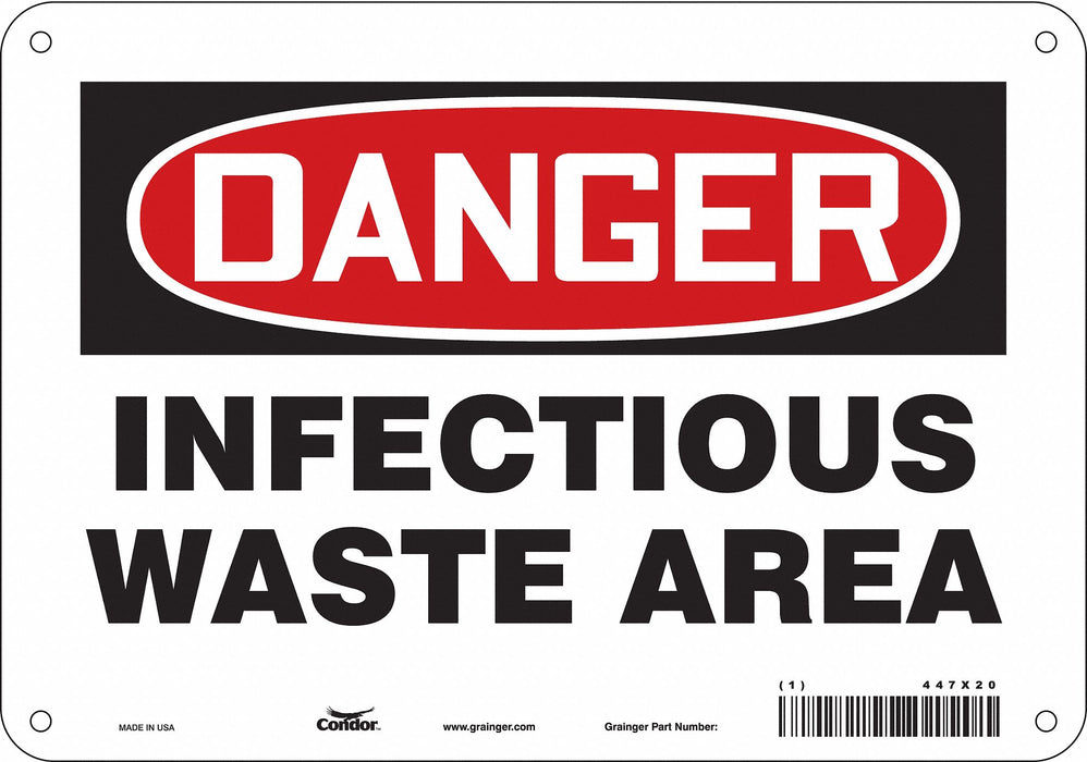 Safety Sign 7 inx10 in Polyethylene