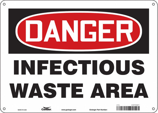 Safety Sign 10 in x 14 in Polyethylene