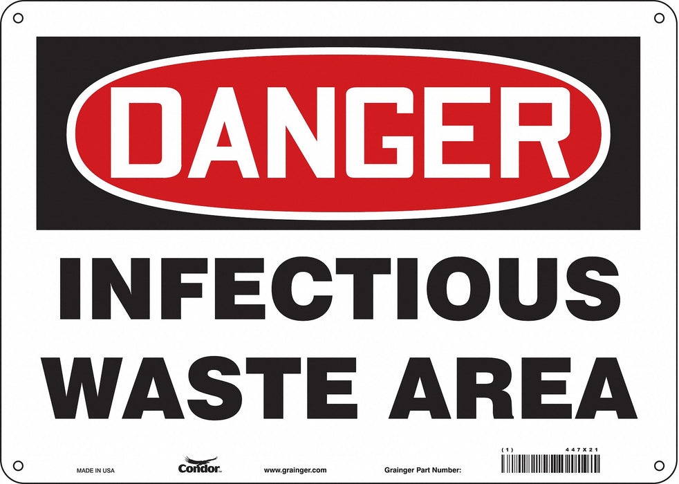 Safety Sign 10 in x 14 in Polyethylene