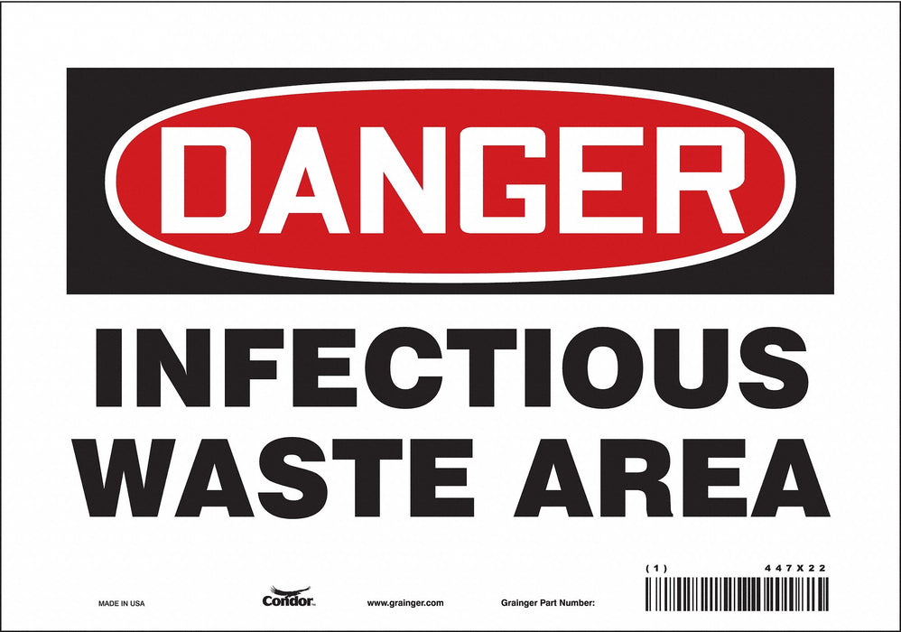 Safety Sign 7 in x 10 in Vinyl