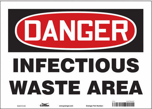 Safety Sign 10 in x 14 in Vinyl