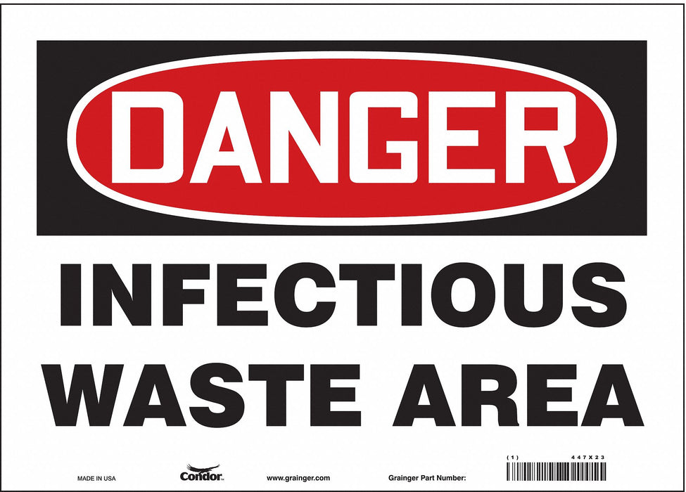 Safety Sign 10 in x 14 in Vinyl