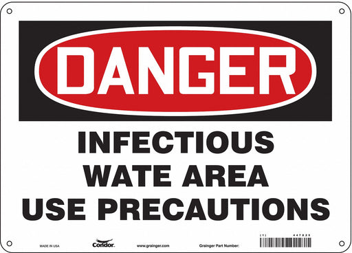 Safety Sign 10 in x 14 in Aluminum