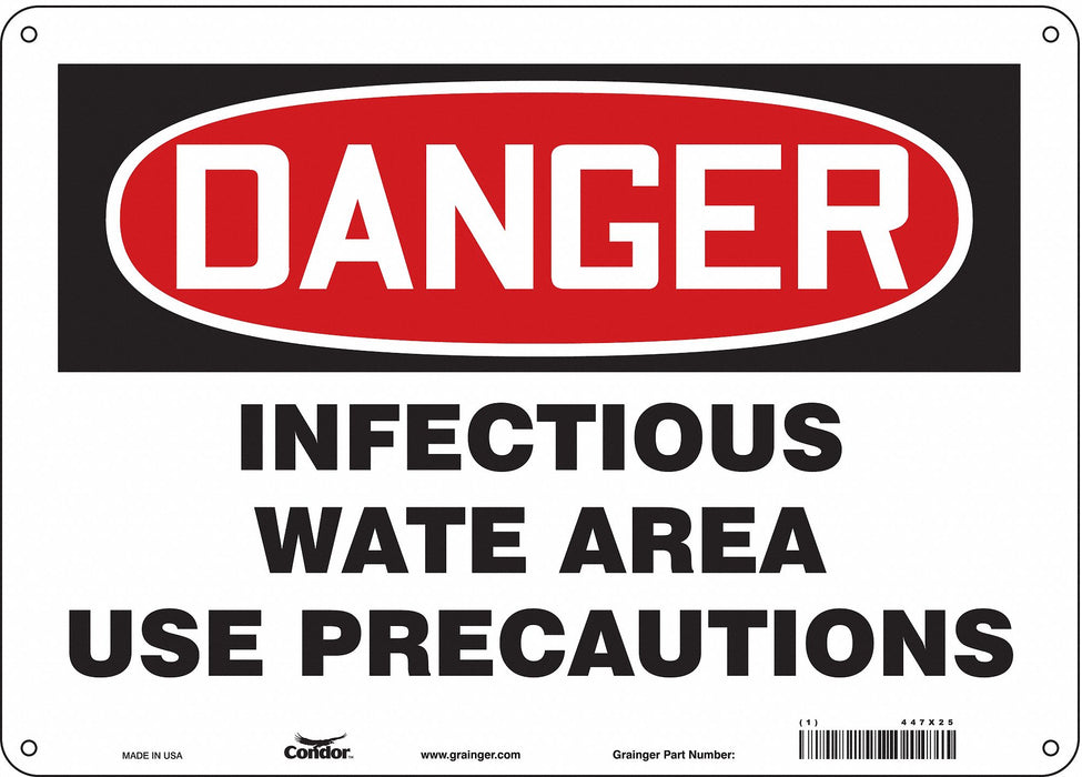 Safety Sign 10 in x 14 in Aluminum