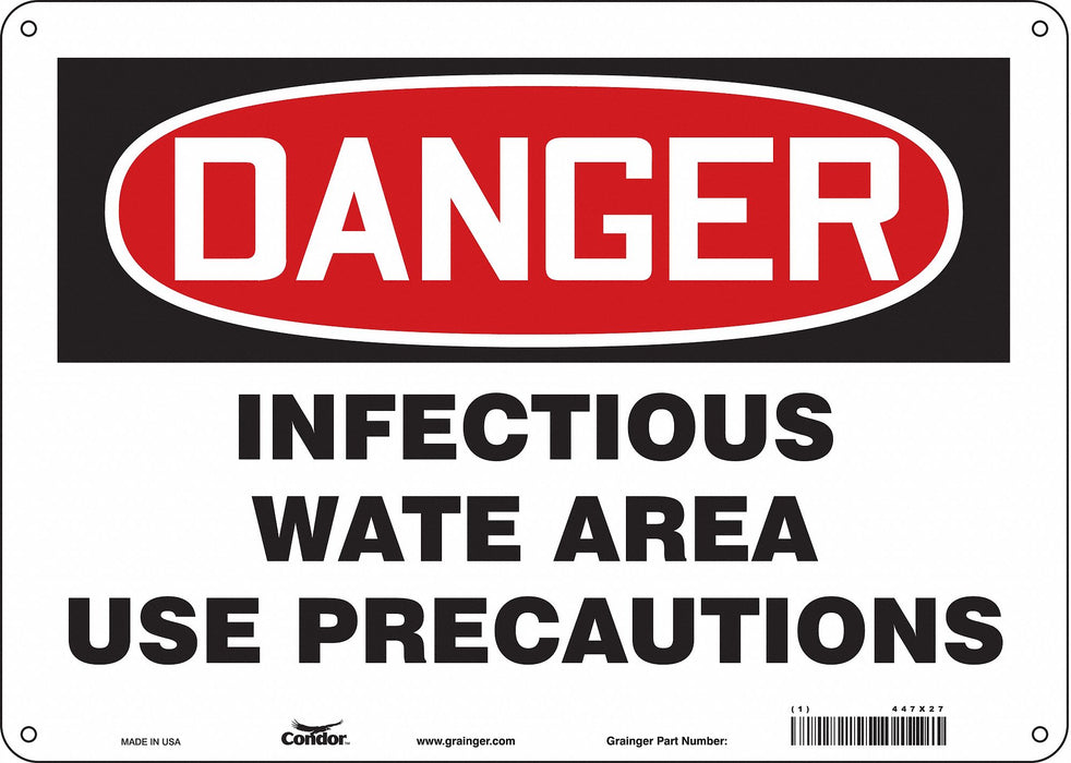 Safety Sign 10 in x 14 in Polyethylene