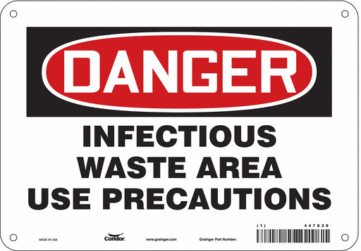 Safety Sign 7 in x 10 in Vinyl