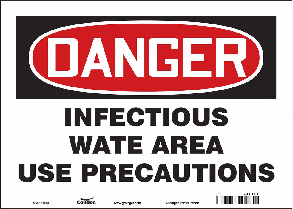 Safety Sign 10 inx14 in Vinyl