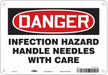 Biohazard Sign 7 in x 10 in Aluminum