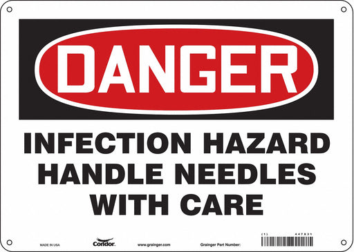 Safety Sign 10 in x 14 in Aluminum
