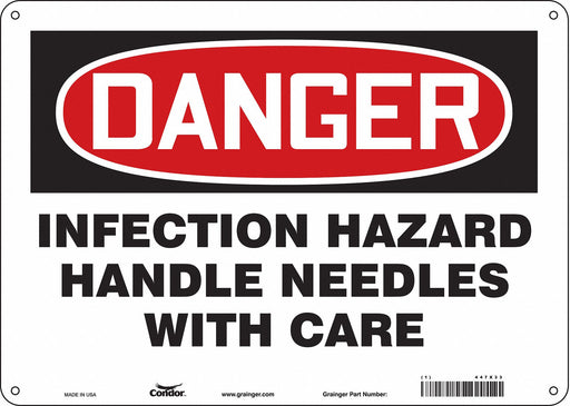 Safety Sign 10 in x 14 in Polyethylene