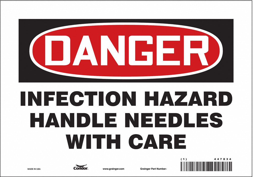 Safety Sign 7 in x 10 in Vinyl
