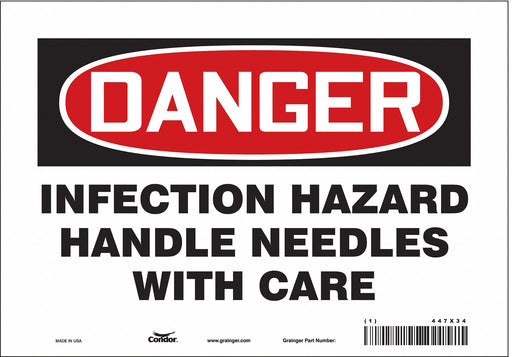 Safety Sign 7 in x 10 in Vinyl