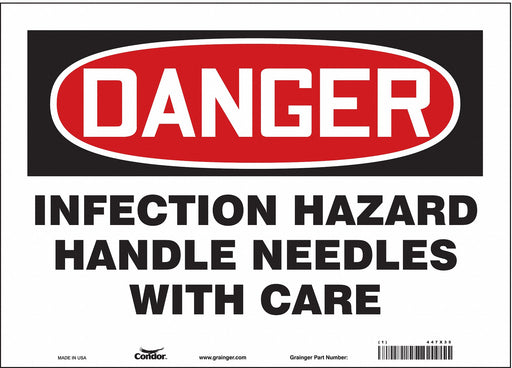 Safety Sign 10 in x 14 in Vinyl