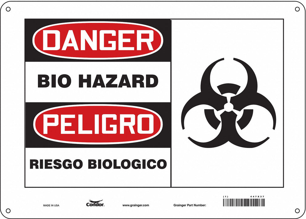 Safety Sign 10 inx14 in Aluminum