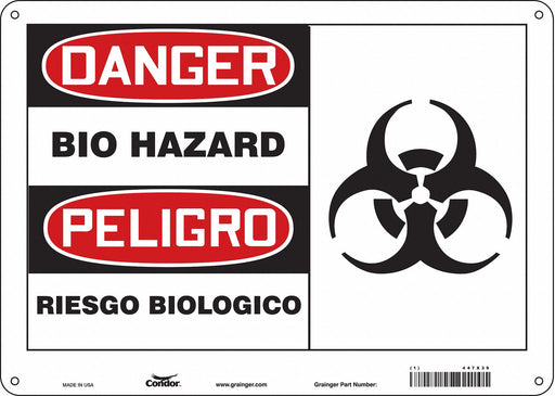 Safety Sign 10 inx14 in Polyethylene