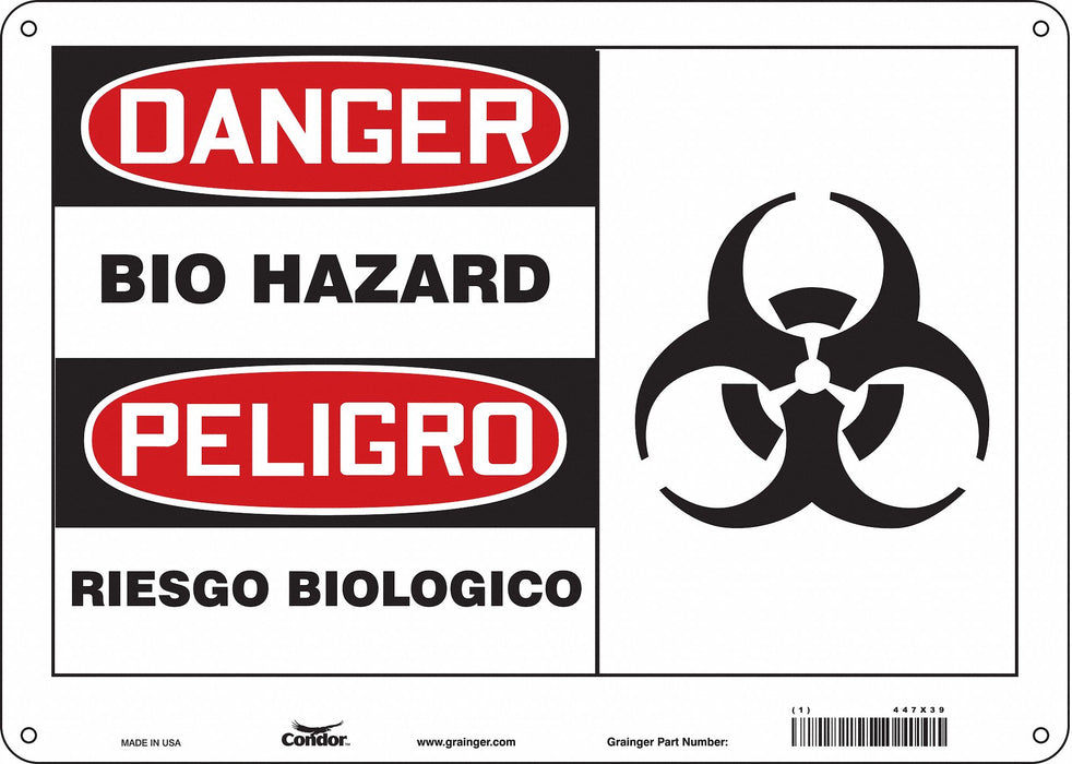 Safety Sign 10 inx14 in Polyethylene