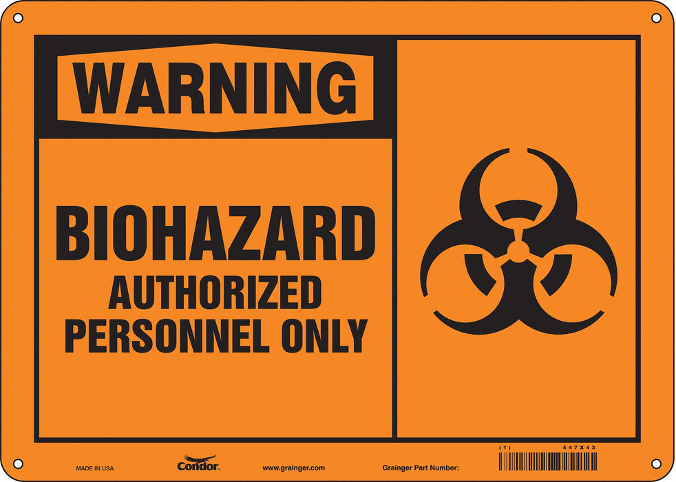 Safety Sign 10 inx14 in Aluminum