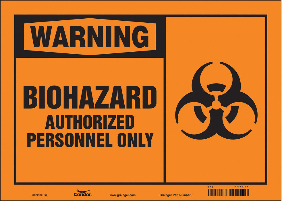 Safety Sign 10 inx14 in Vinyl
