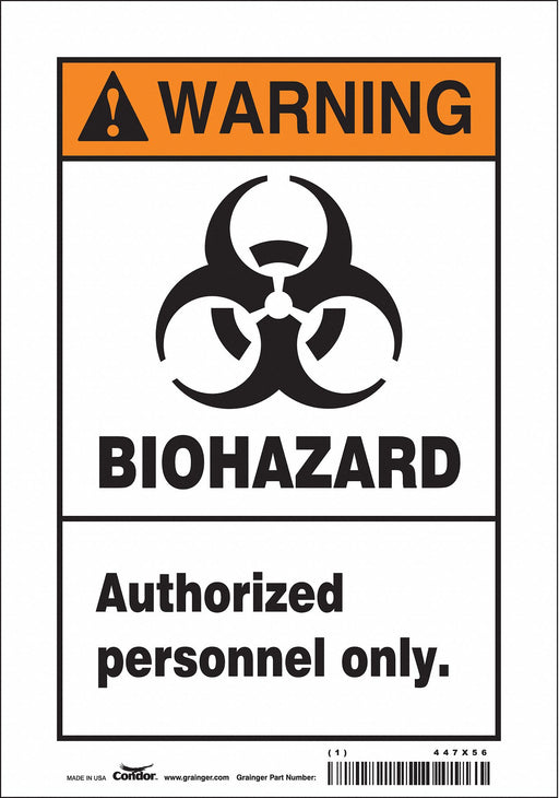 Safety Sign 10 inx7 in Vinyl
