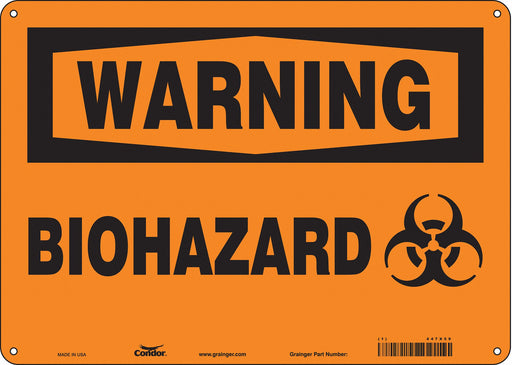 Safety Sign 10 inx14 in Aluminum