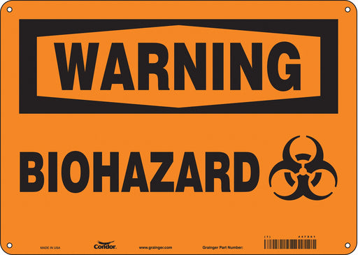 Safety Sign 10 inx14 in Polyethylene