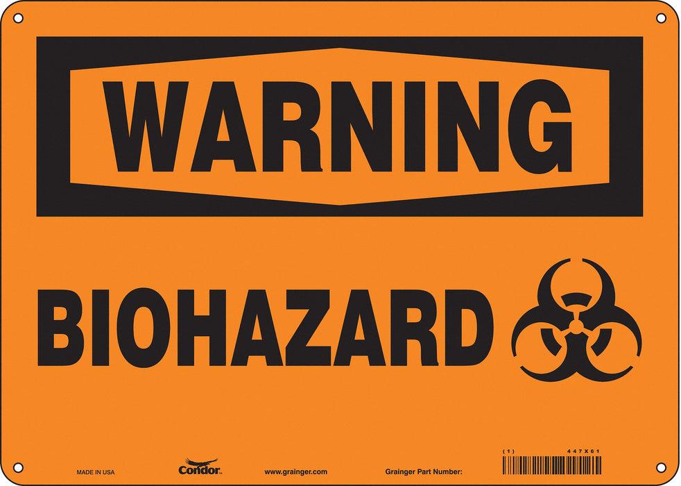 Safety Sign 10 inx14 in Polyethylene