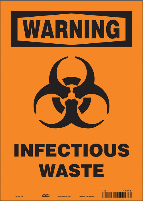 Safety Sign 14 in x 10 in Vinyl
