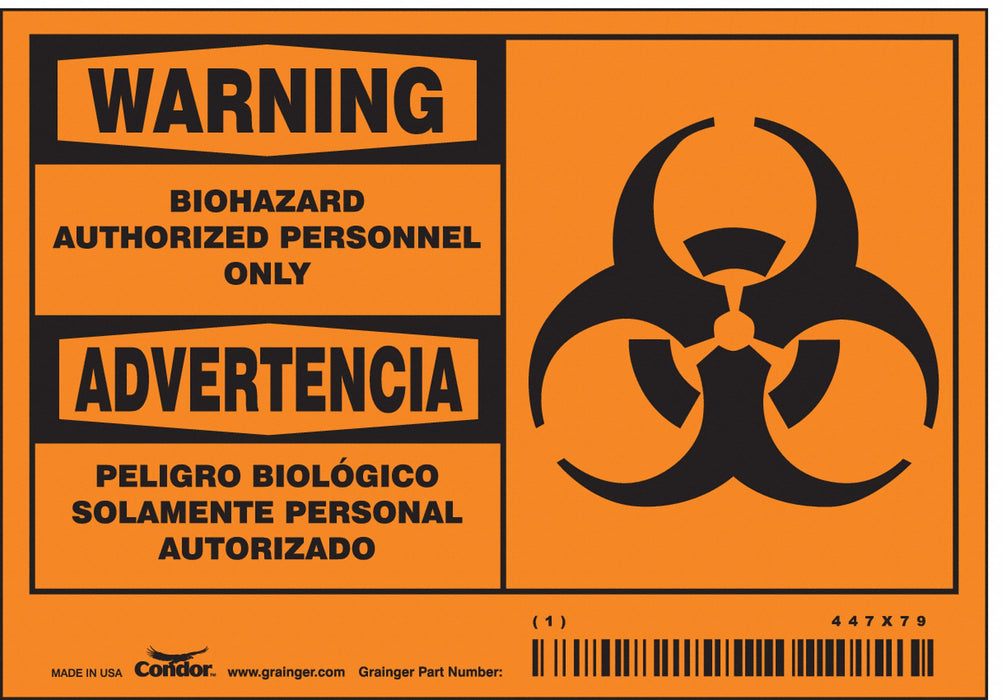 Safety Sign 3 1/2 in x 5 in Vinyl PK5