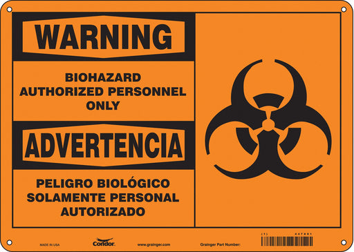 Safety Sign 10 inx14 in Polyethylene