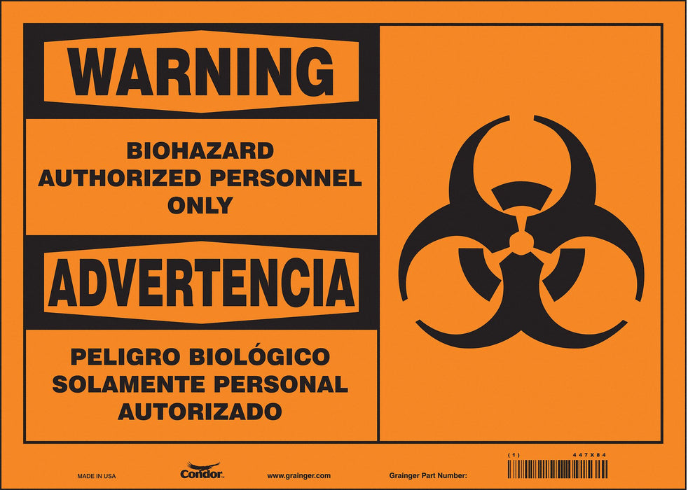 Safety Sign 10 in x 14 in Vinyl
