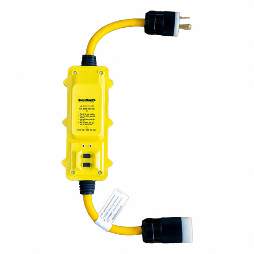 GFCI Yellow 2 ft 1 Outlet 10 AWG