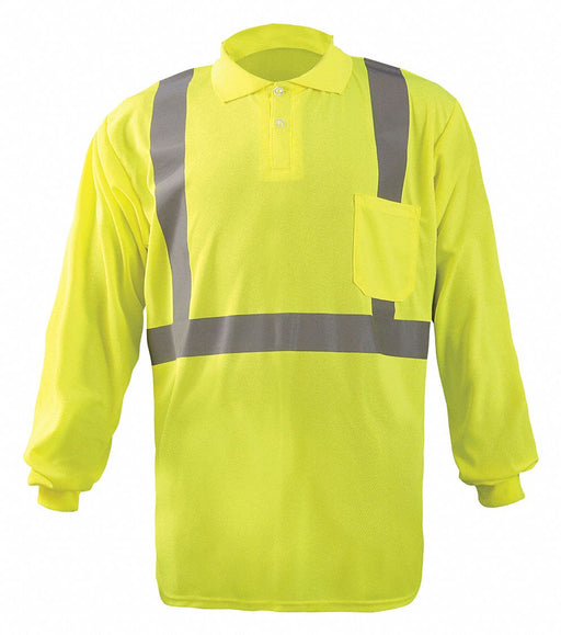 J6331 Long Sleeve Polo Shirt 3XL ANSI Class 2