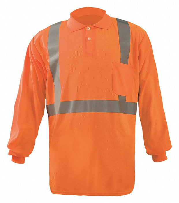 J6332 Long Sleeve Polo Shirt 4XL ANSI Class 2