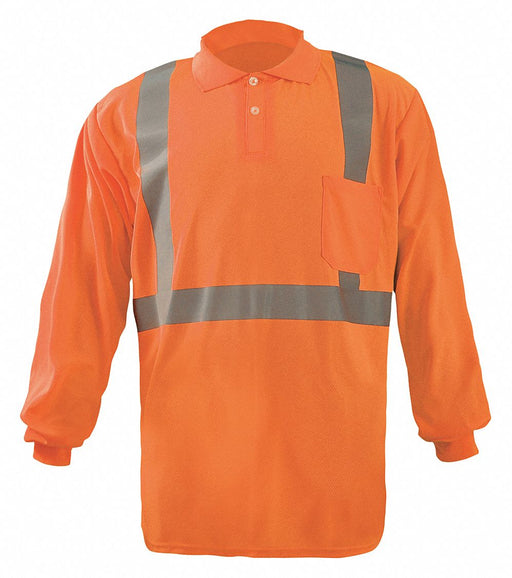 J6332 Long Sleeve Polo Shirt S ANSI Class 2