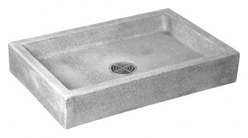 MopSink Rectangular Gray/Wht 6inH 24inW