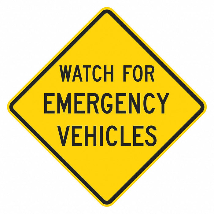 Facility Sign 12 in x 12 in Yellow