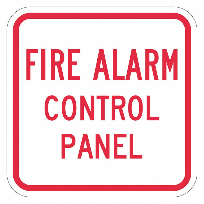 Reflective Fire Alarm Sign 12x12in Alum