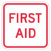 Reflective First Aid Sign 12x12in Alumin