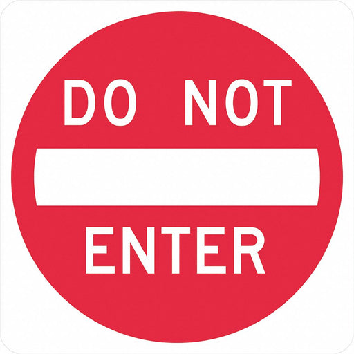 Traffic Sign 12 in x 12 in Red/White