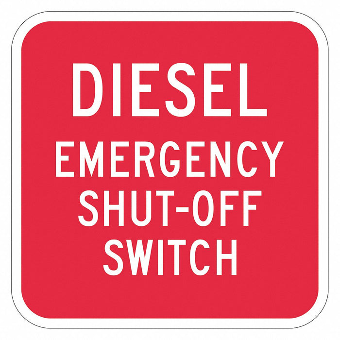 Reflective Diesel Sign 12x12in Aluminum