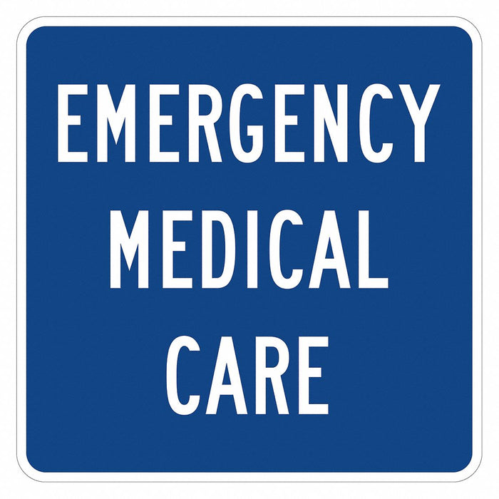 Facility Sign 12 in x 12 in Blue