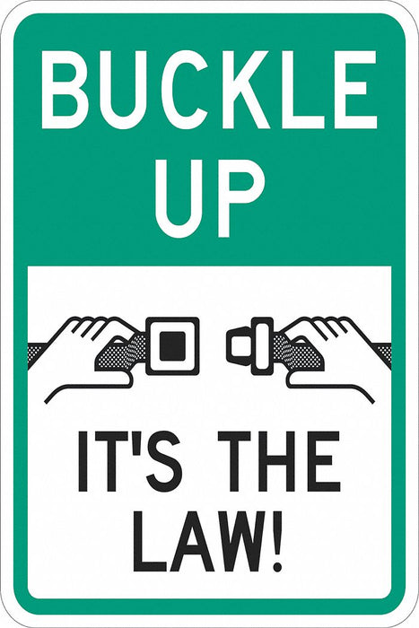 Traffic Sign 18 in x 12 in Green/White