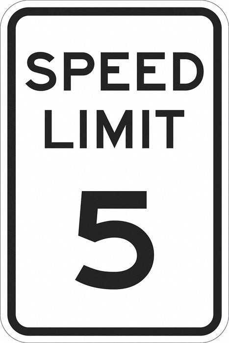 Traffic Sign 18 in x 12 in White