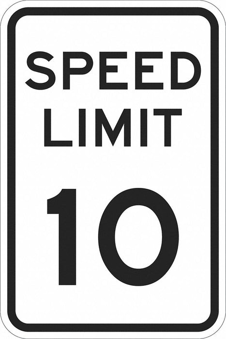 Traffic Sign 18 in x 12 in White