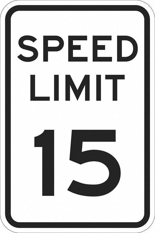Speed Limit 15 Traffic Sign 18 x 12 