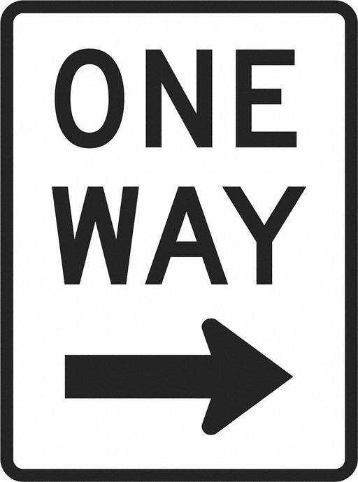 Traffic Sign 24 in x 18 in White