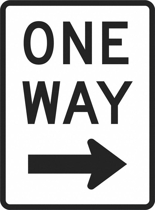 Traffic Sign 24 in x 18 in White