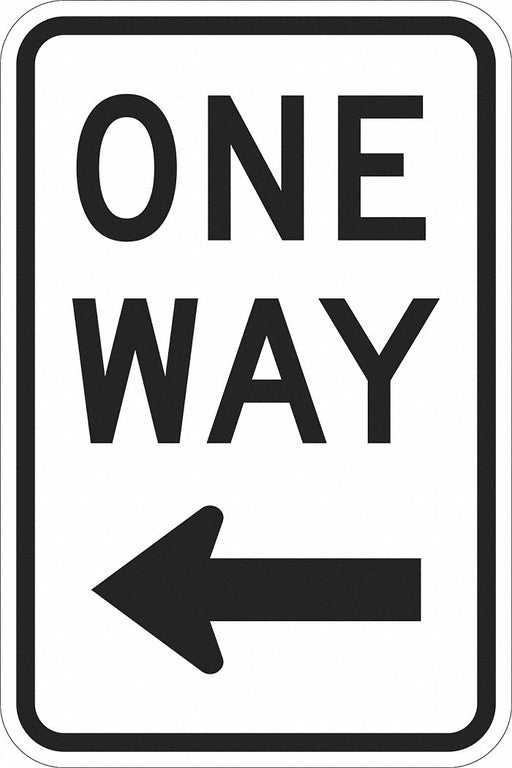 Traffic Sign 24 in x 18 in White