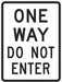 Traffic Sign 18 in x 12 in White