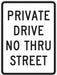 Traffic Sign 24 in x 18 in White